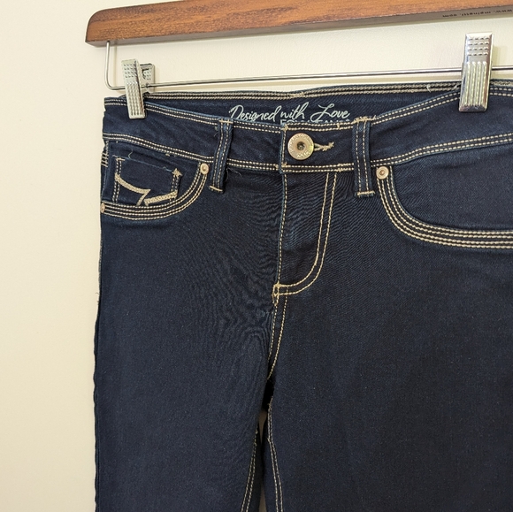 Foxy Jeans Dark Denim Skinny Jeans size 28, 36" inseam - Picture 2 of 9